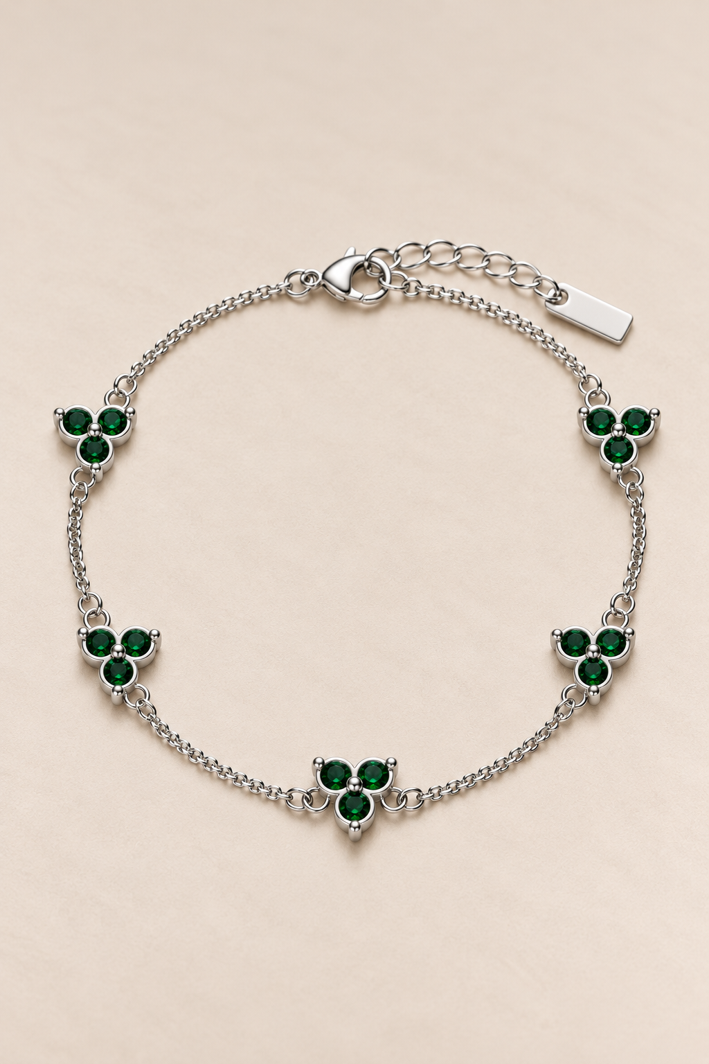 Das Fortuna-Armband in Grün/Silber