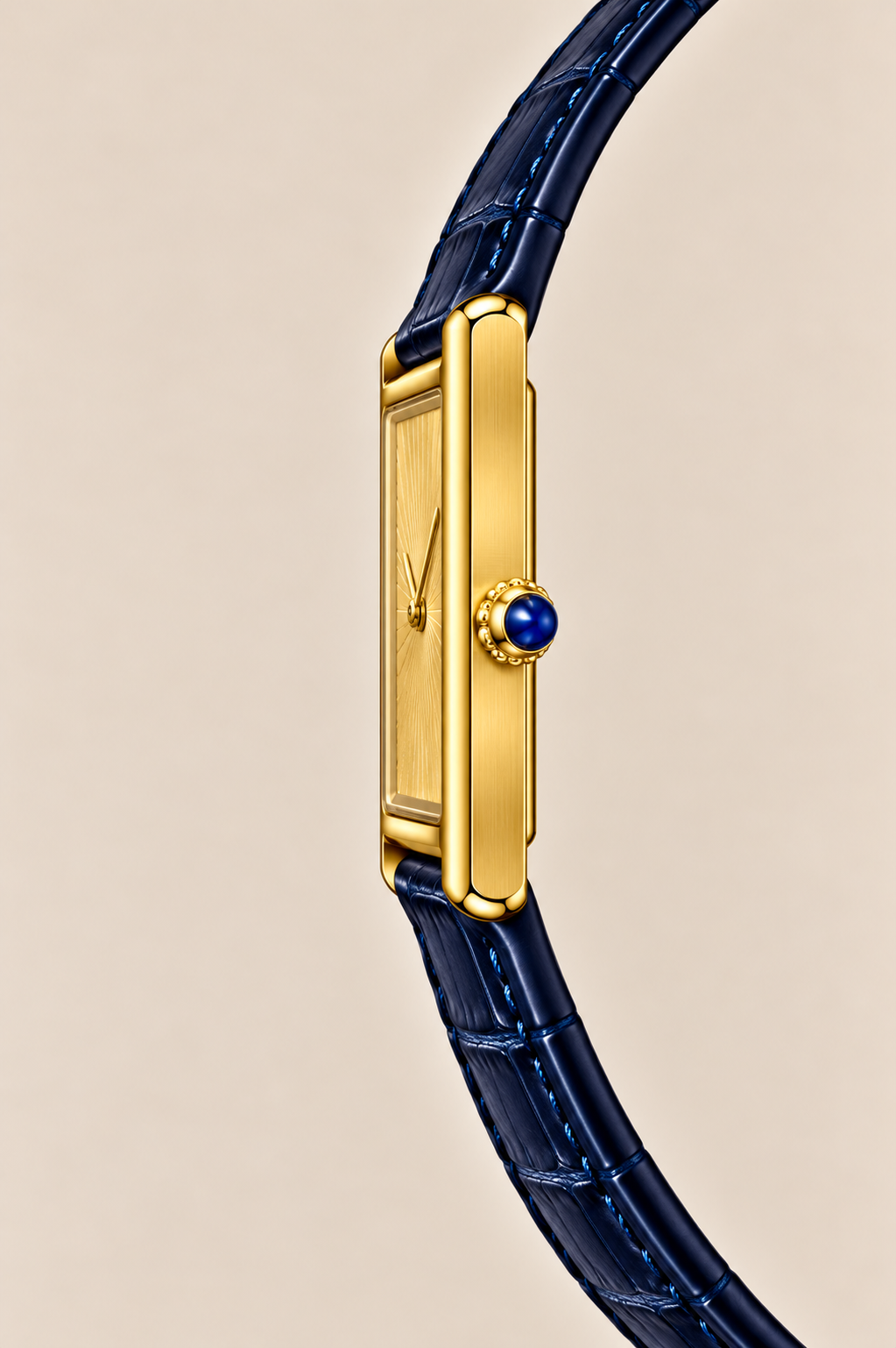 Die Riviera-Armbanduhr in Blau/Gold