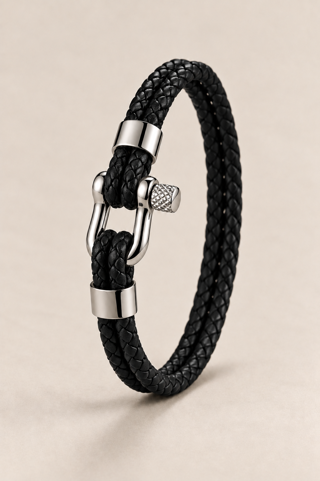 Das Anchor-Armband in Schwarz/Silber
