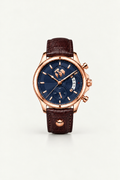 The Portofino Explorer Brown/Navy/RoseGold Watch