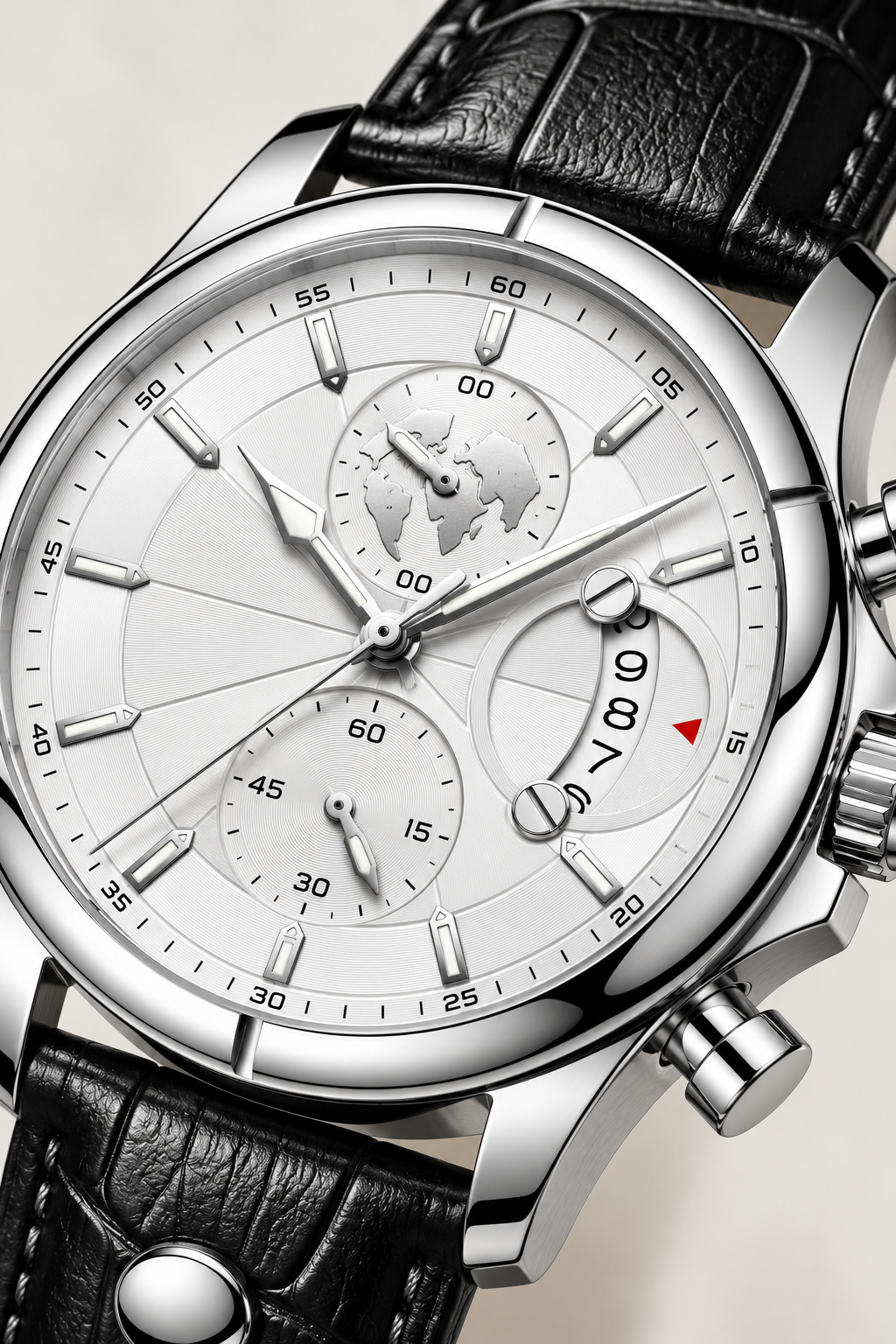 The Portofino Explorer Black/White/Silver Watch