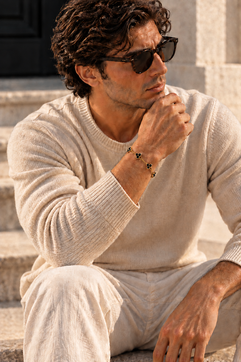 The Fortuna Black/Gold Bracelet