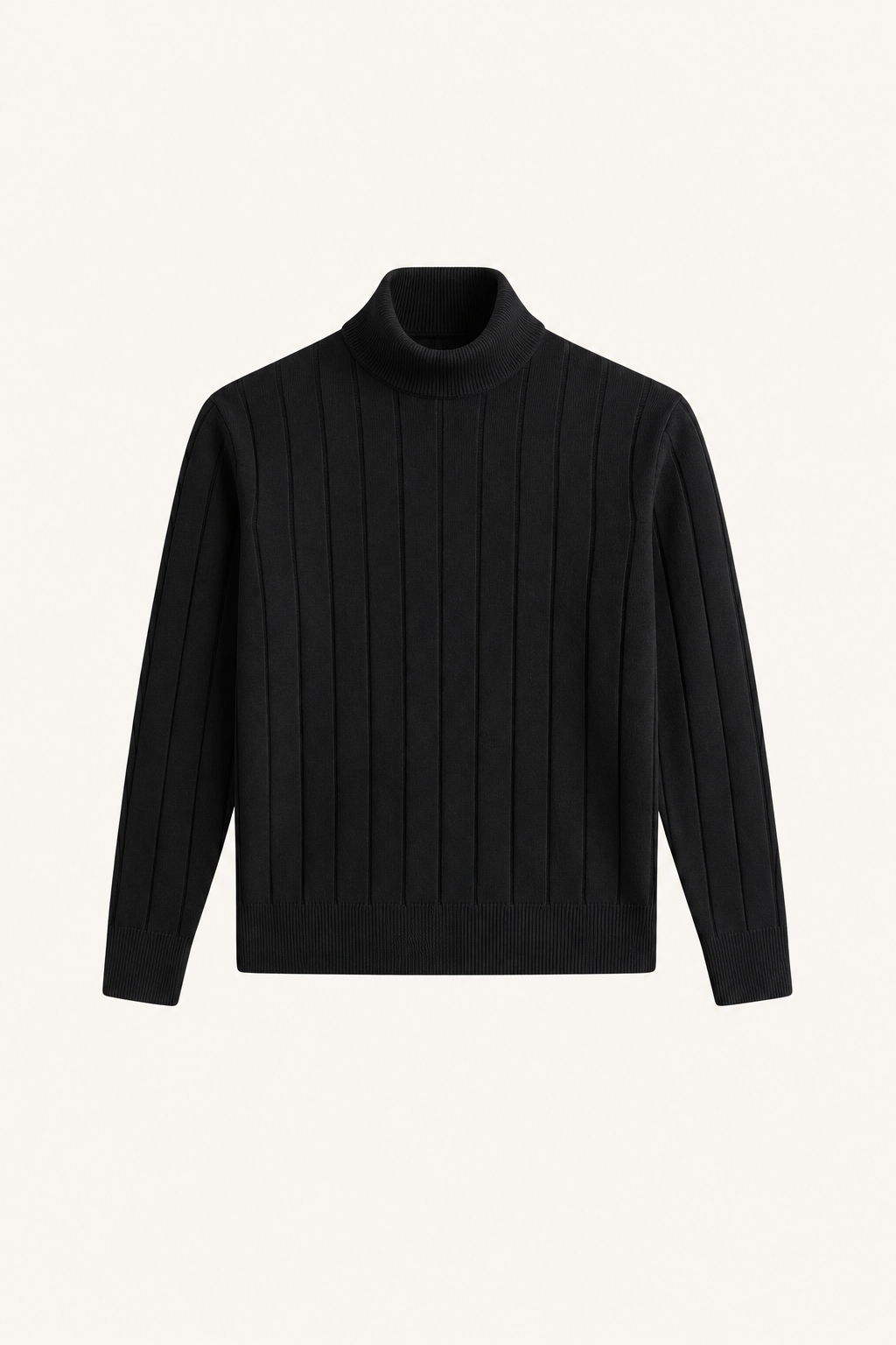 The Bolzano Wool Black Turtleneck