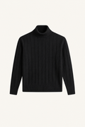 The Bolzano Wool Black Turtleneck