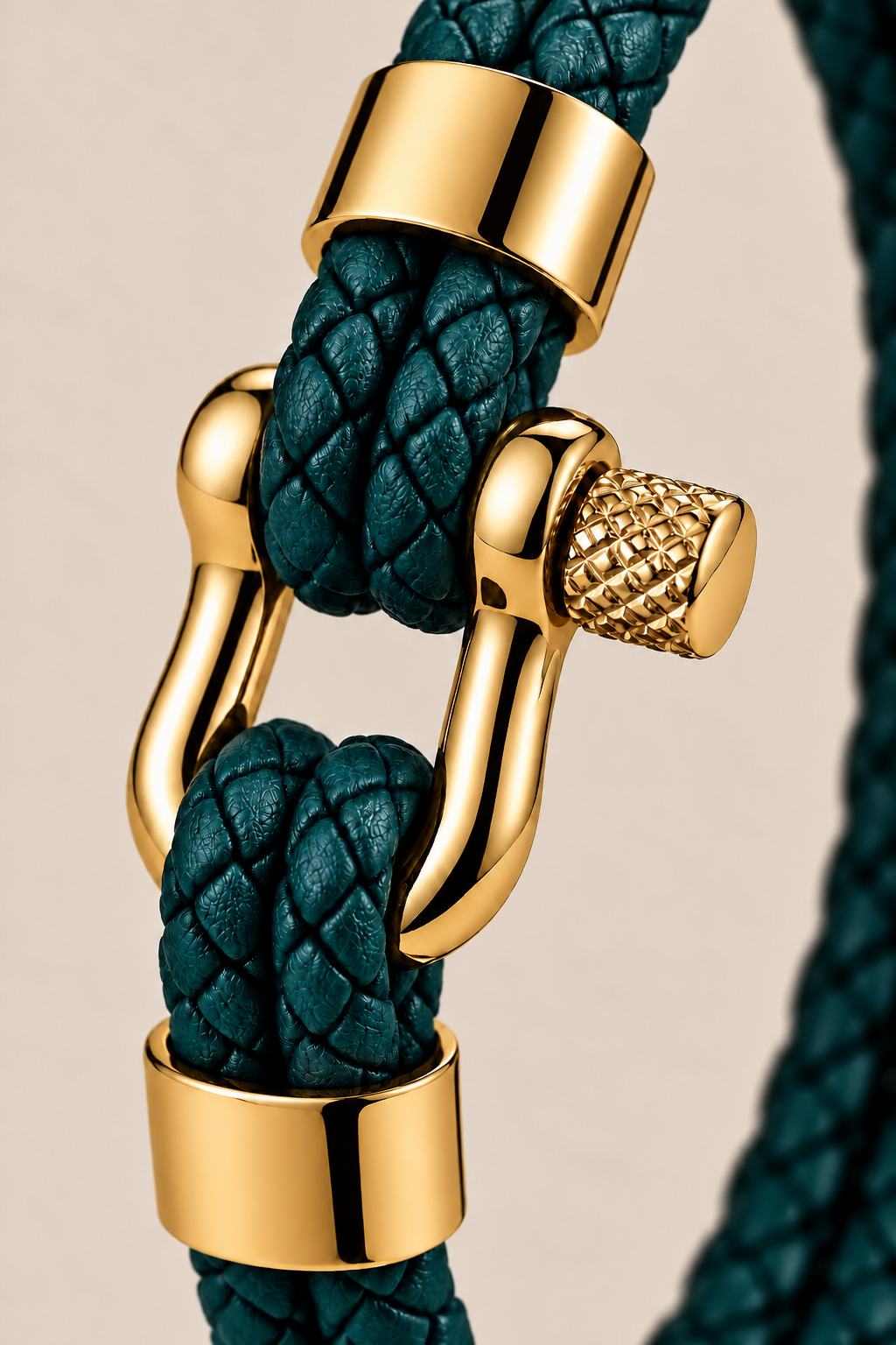 The Anchor Petrolio/Gold Bracelet