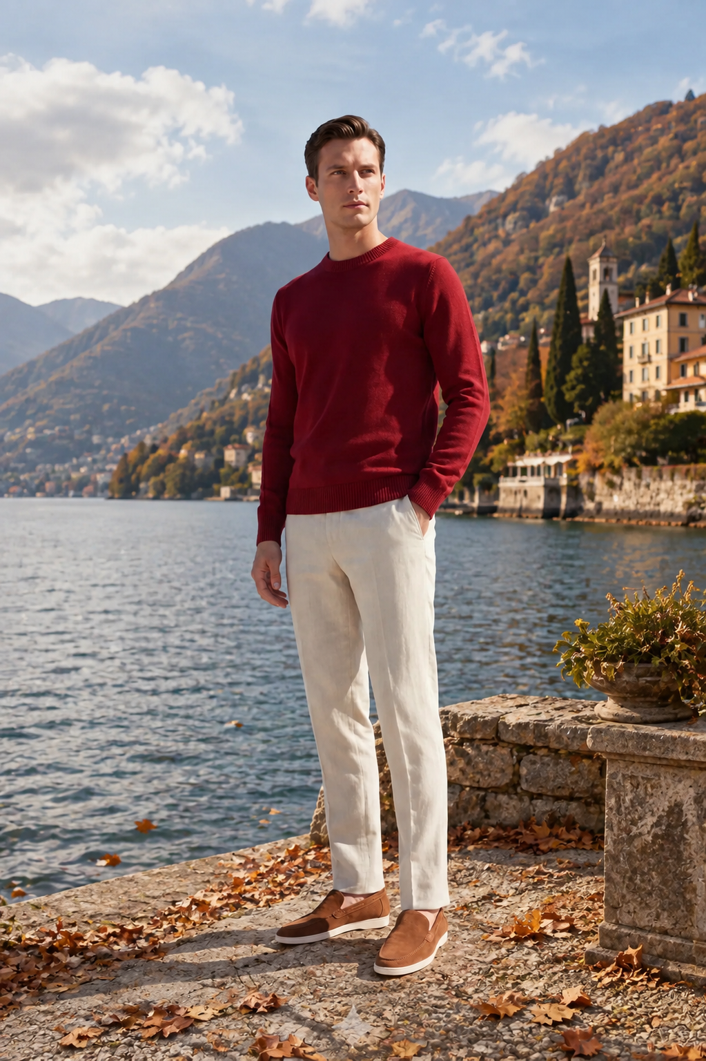 The Como Burgundy Cashmere Knit