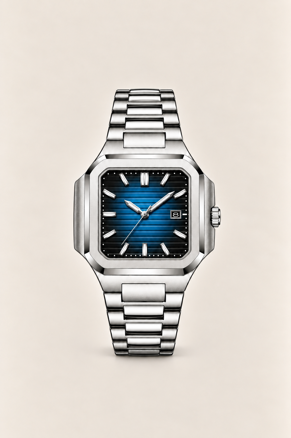 Die Capri Uhr Silber/Blau