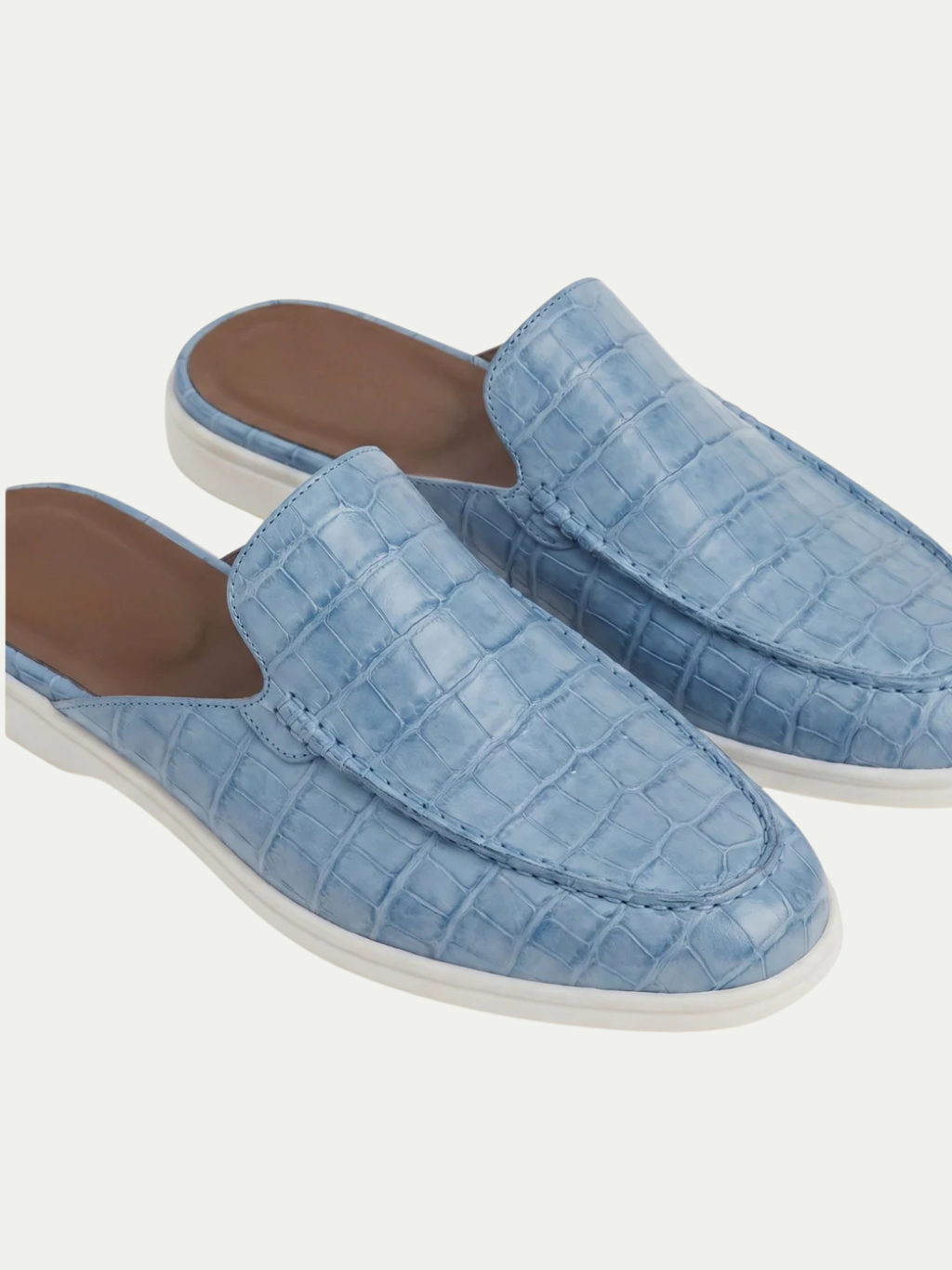 The Croco Blue Yacht Mule