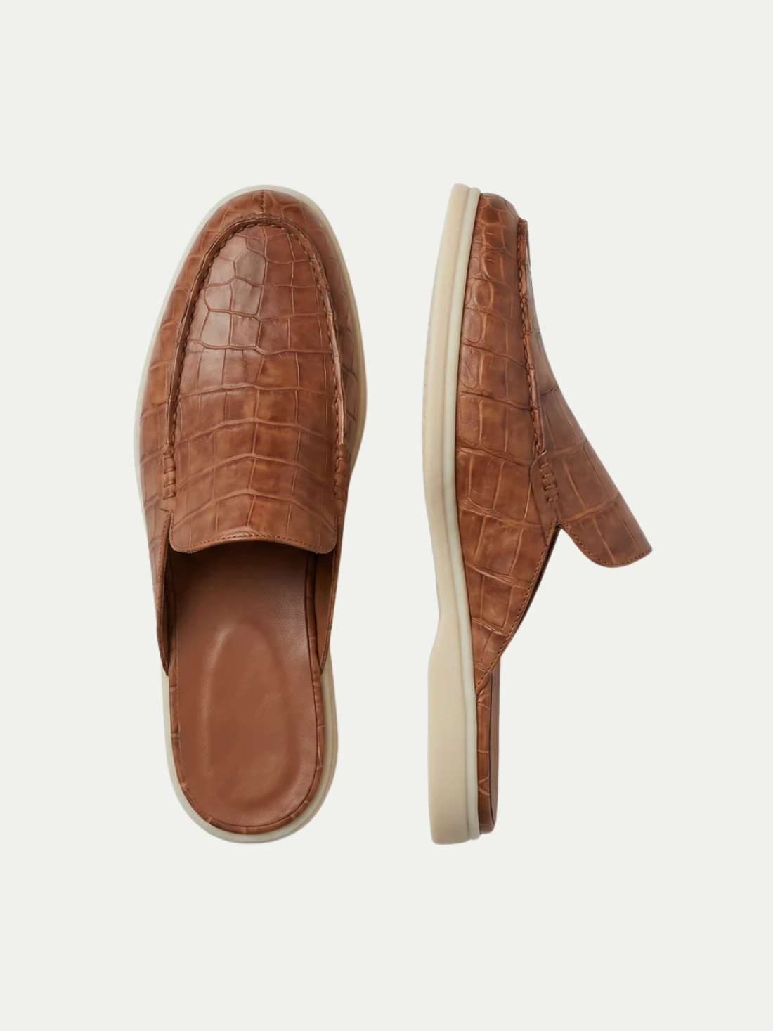 The Croco Bronze Yacht Mule
