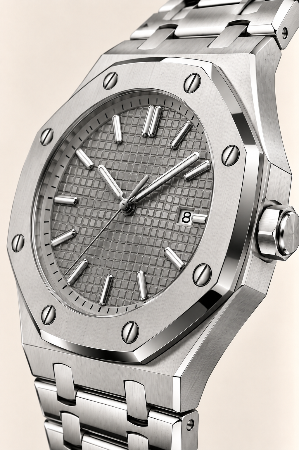 The Monaco Silver/Grey Watch