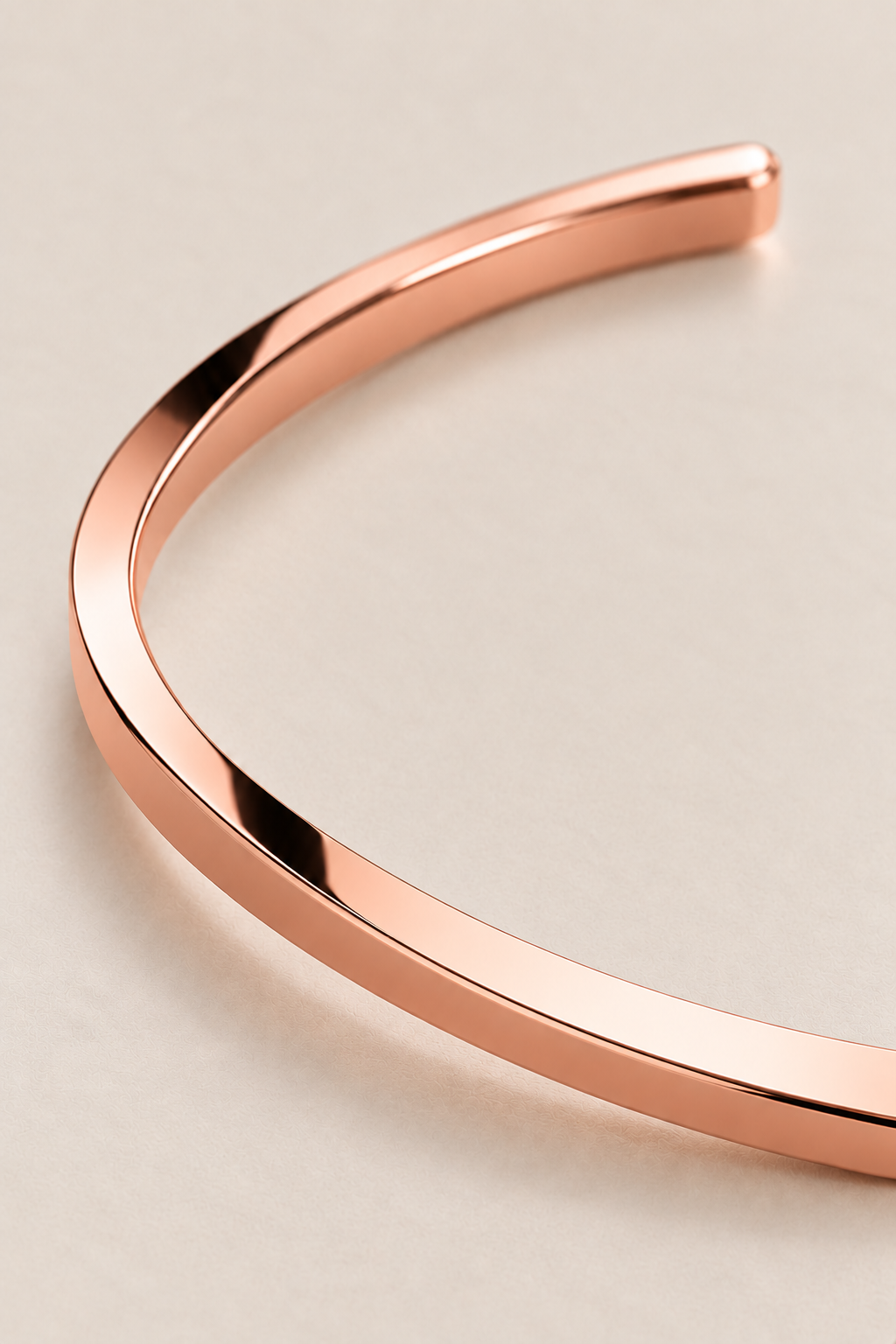The Capri Slim Flat Rose Gold Bracelet