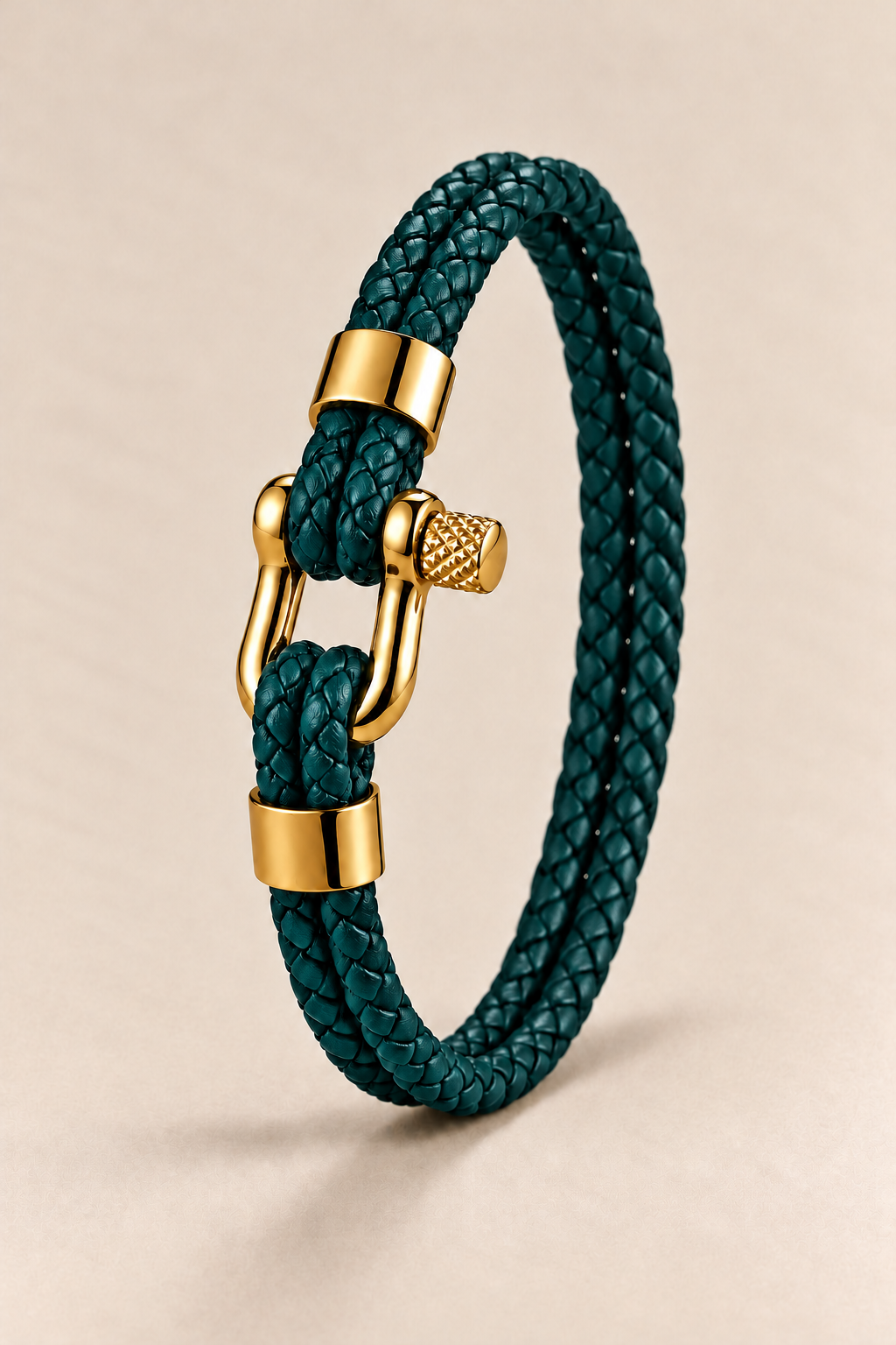 The Anchor Petrolio/Gold Bracelet