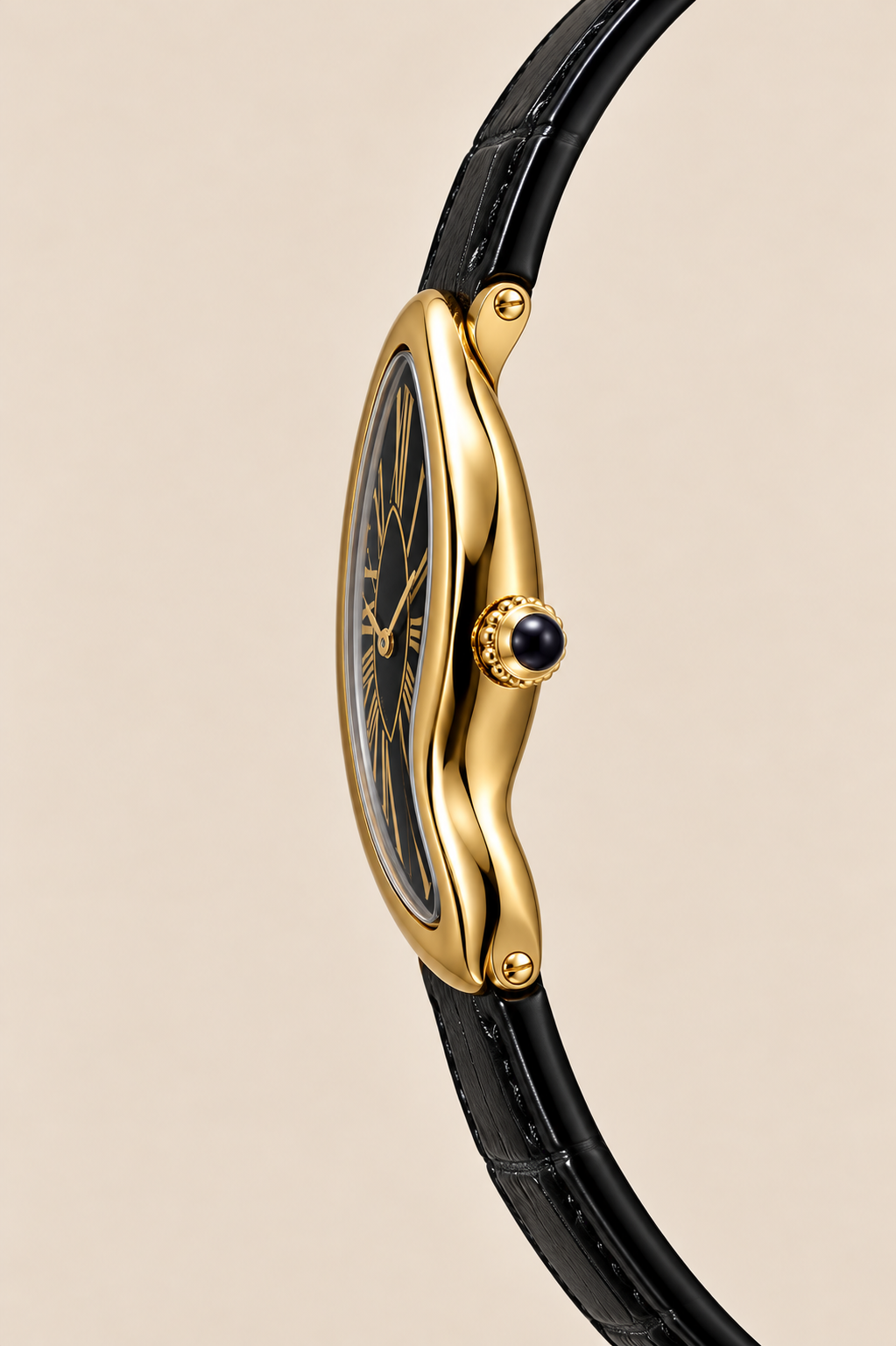 Die Mirage-Uhr in Schwarz/Gold