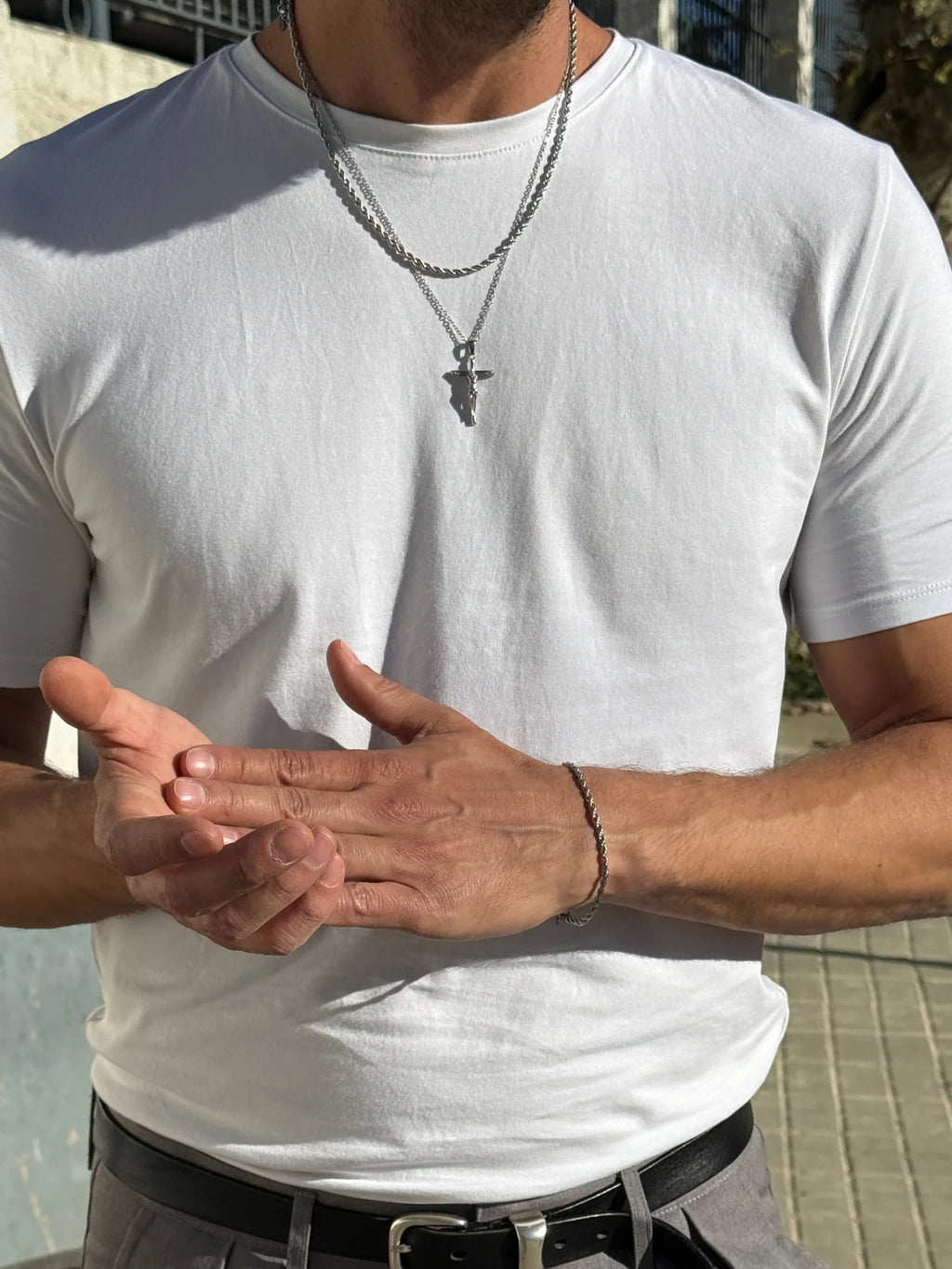 The Crucifix Silver Chain
