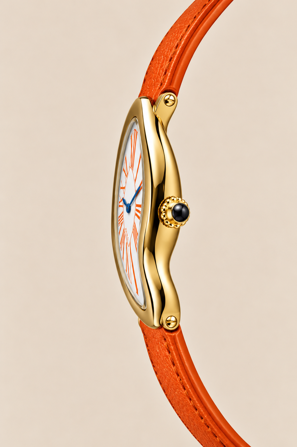 Die Mirage-Uhr in Orange und Gold