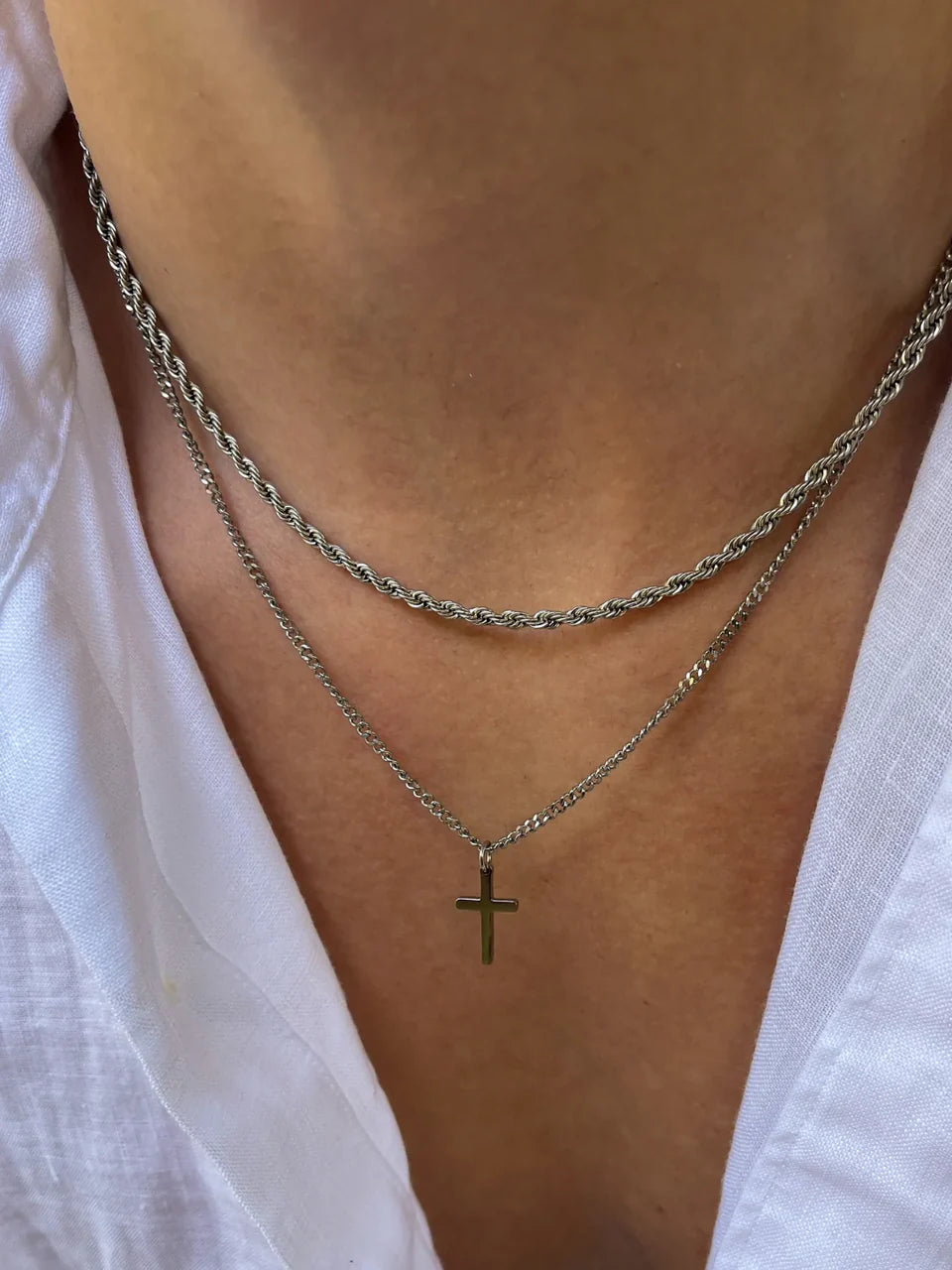 The Cross Silver Chain