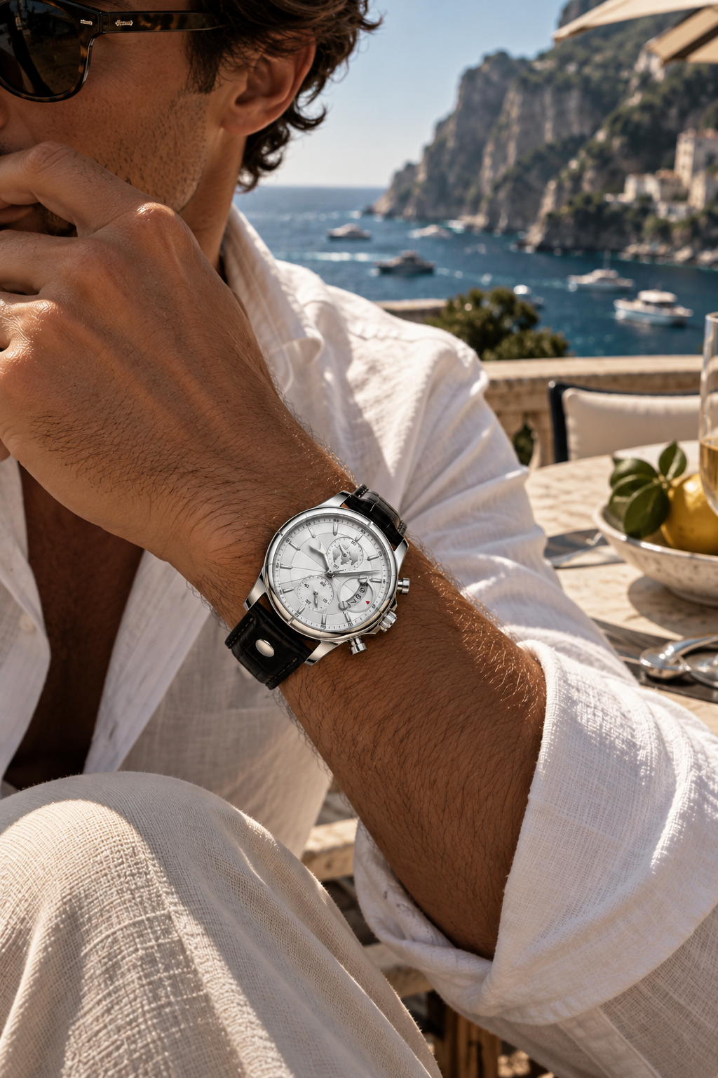 The Portofino Explorer Black/White/Silver Watch