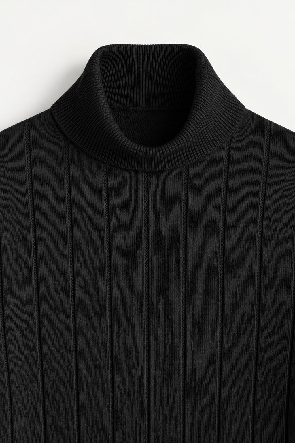 The Bolzano Wool Black Turtleneck