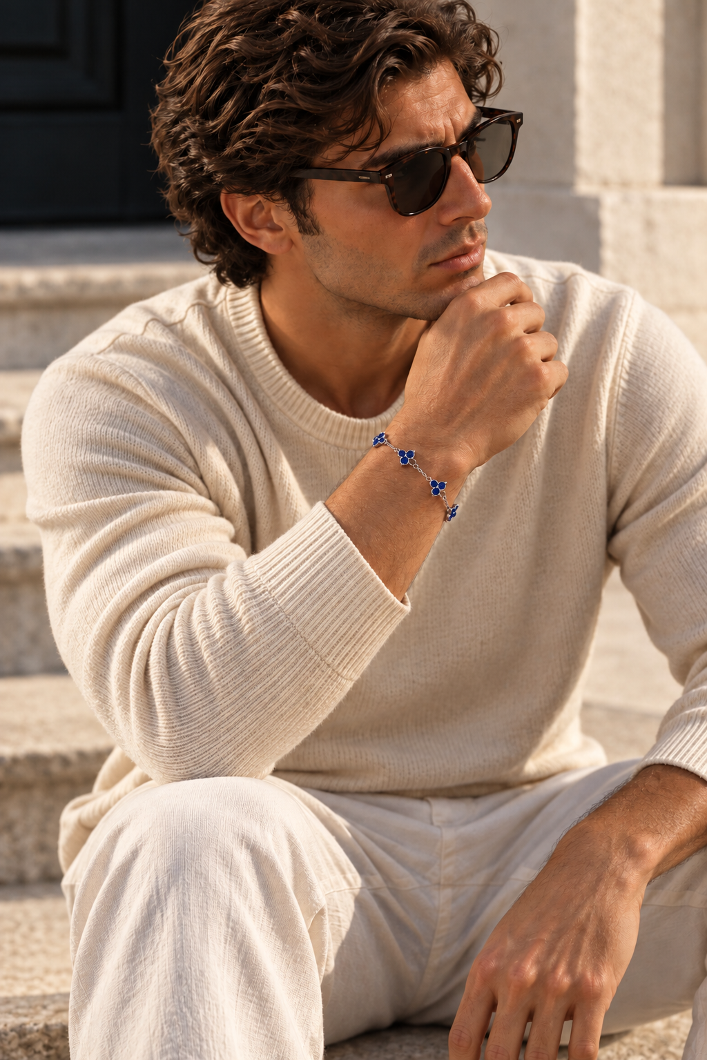 Das Fortuna-Armband in Blau/Silber