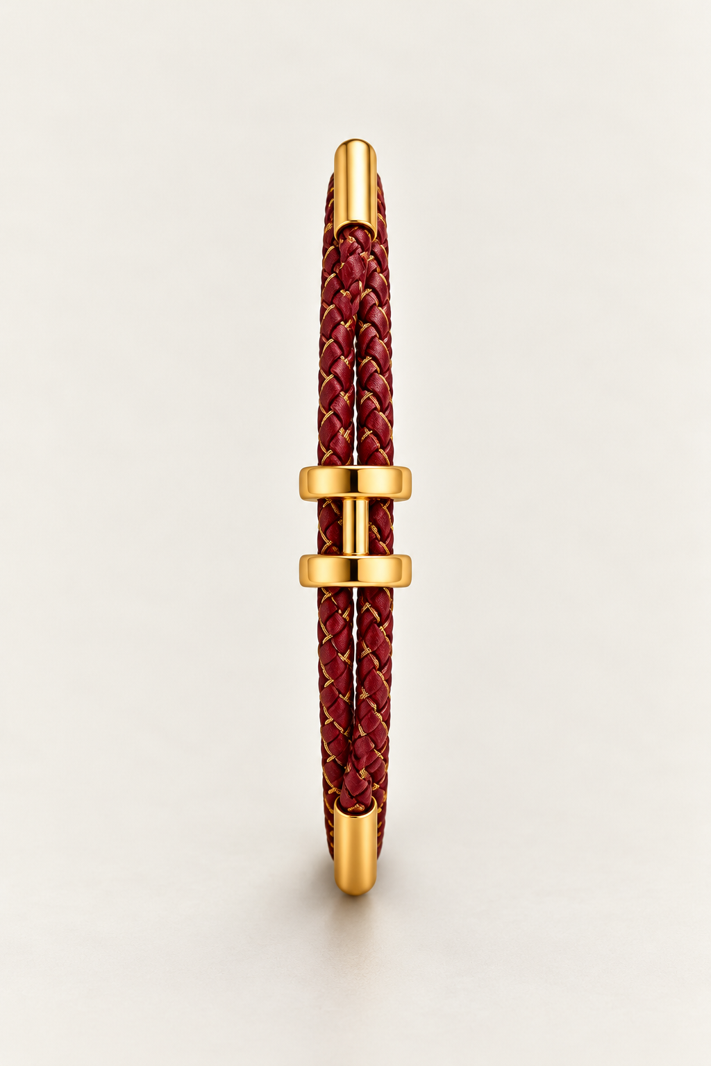 Das Armband Monaco Bordeaux & Gold