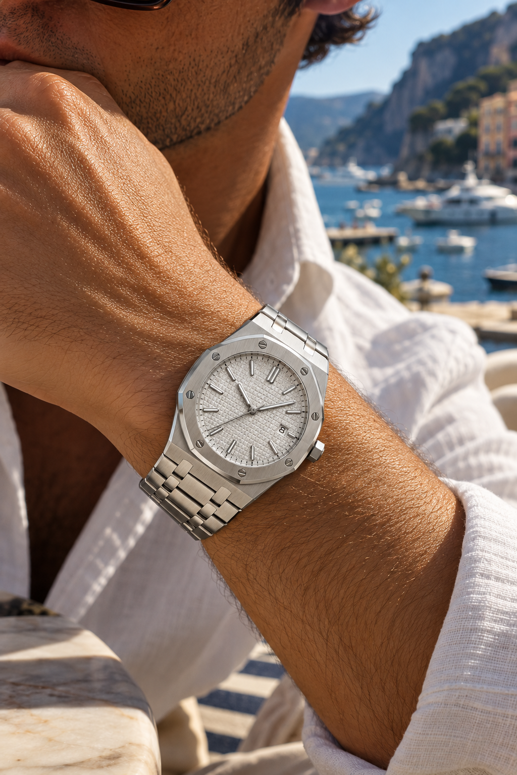 Die Monaco Silver/Ice Uhr