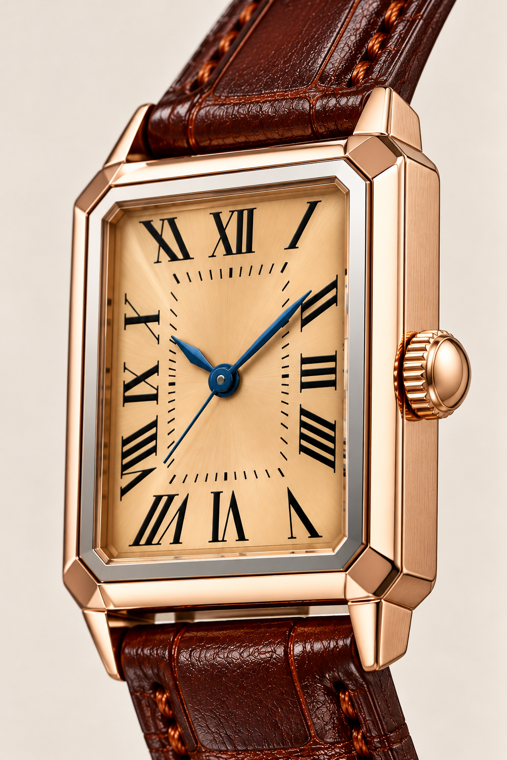 Die Positano Uhr in Braun/Roségold