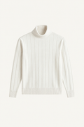 The Bolzano Wool White Turtleneck