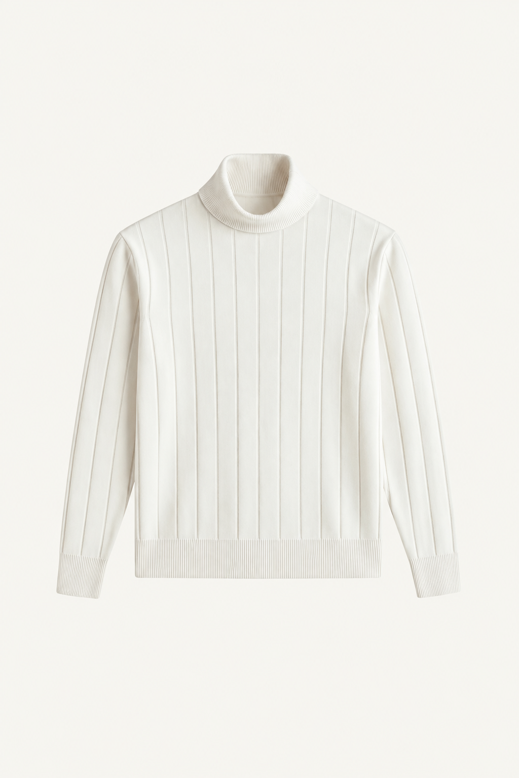 The Bolzano Wool White Turtleneck