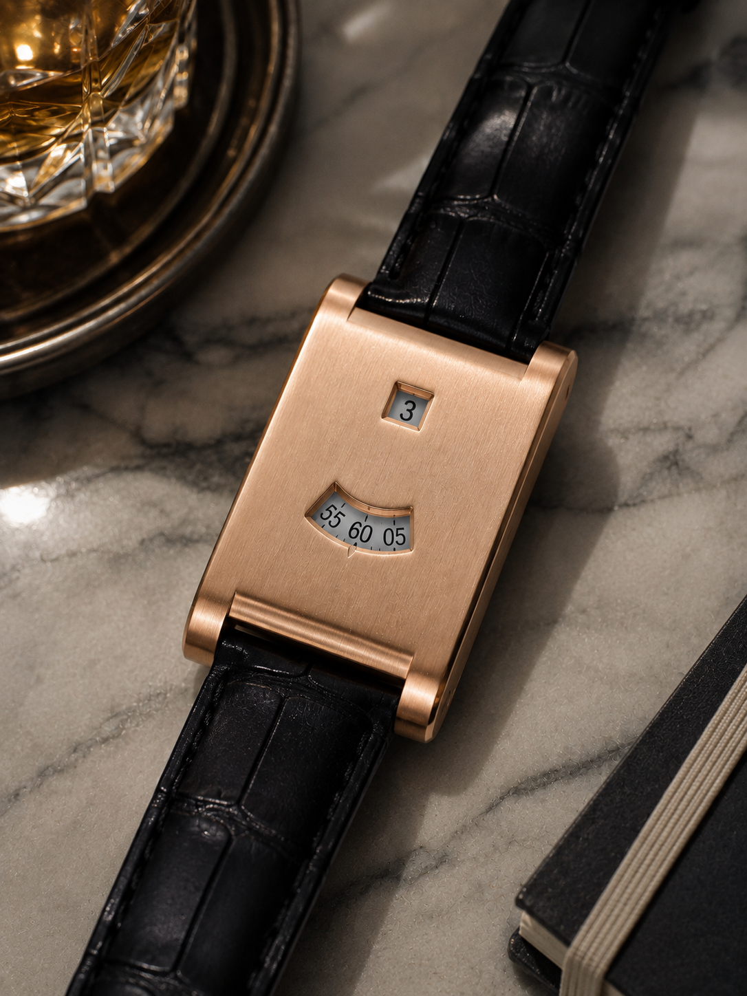 The Dolcevita Black/Rose Gold Watch