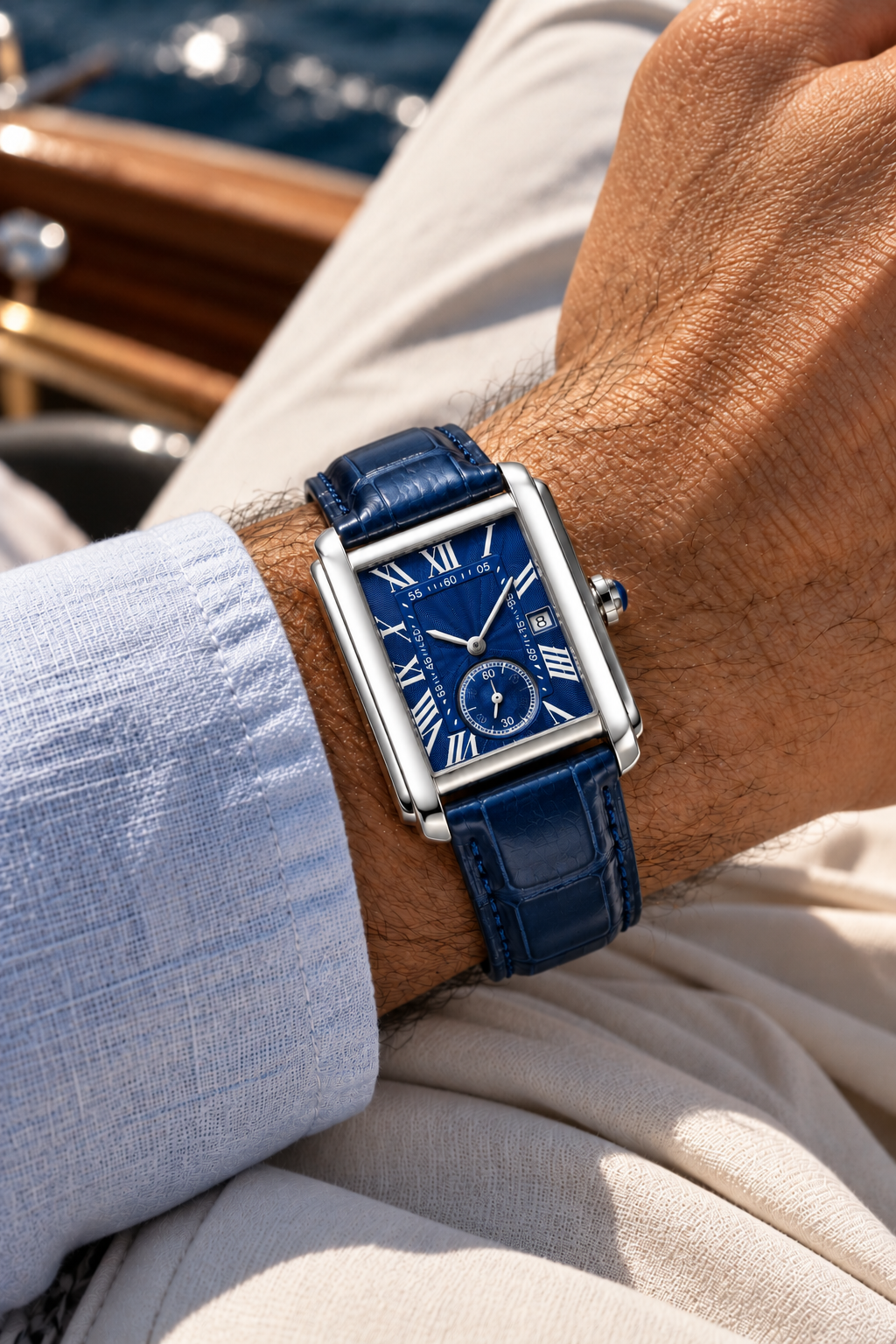 Die Amalfi Blau/Silber Uhr