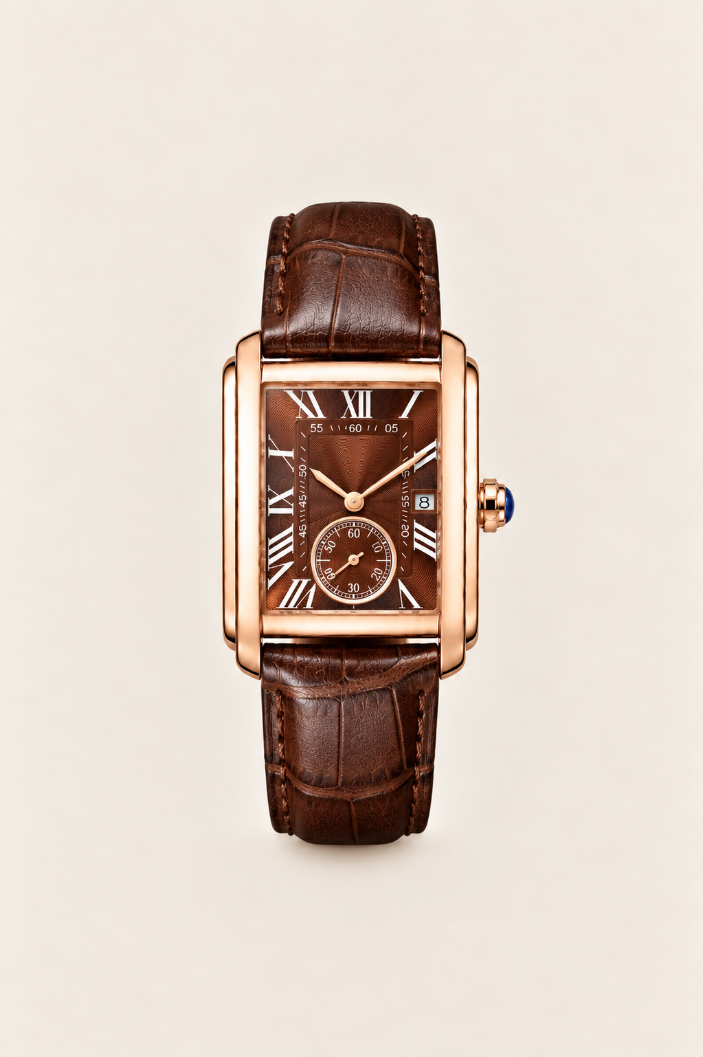 Die Amalfi Uhr in Braun/Roségold