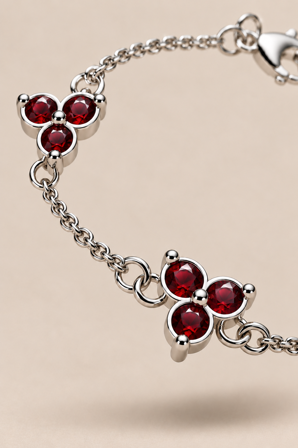 The Fortuna Red/Silver Bracelet