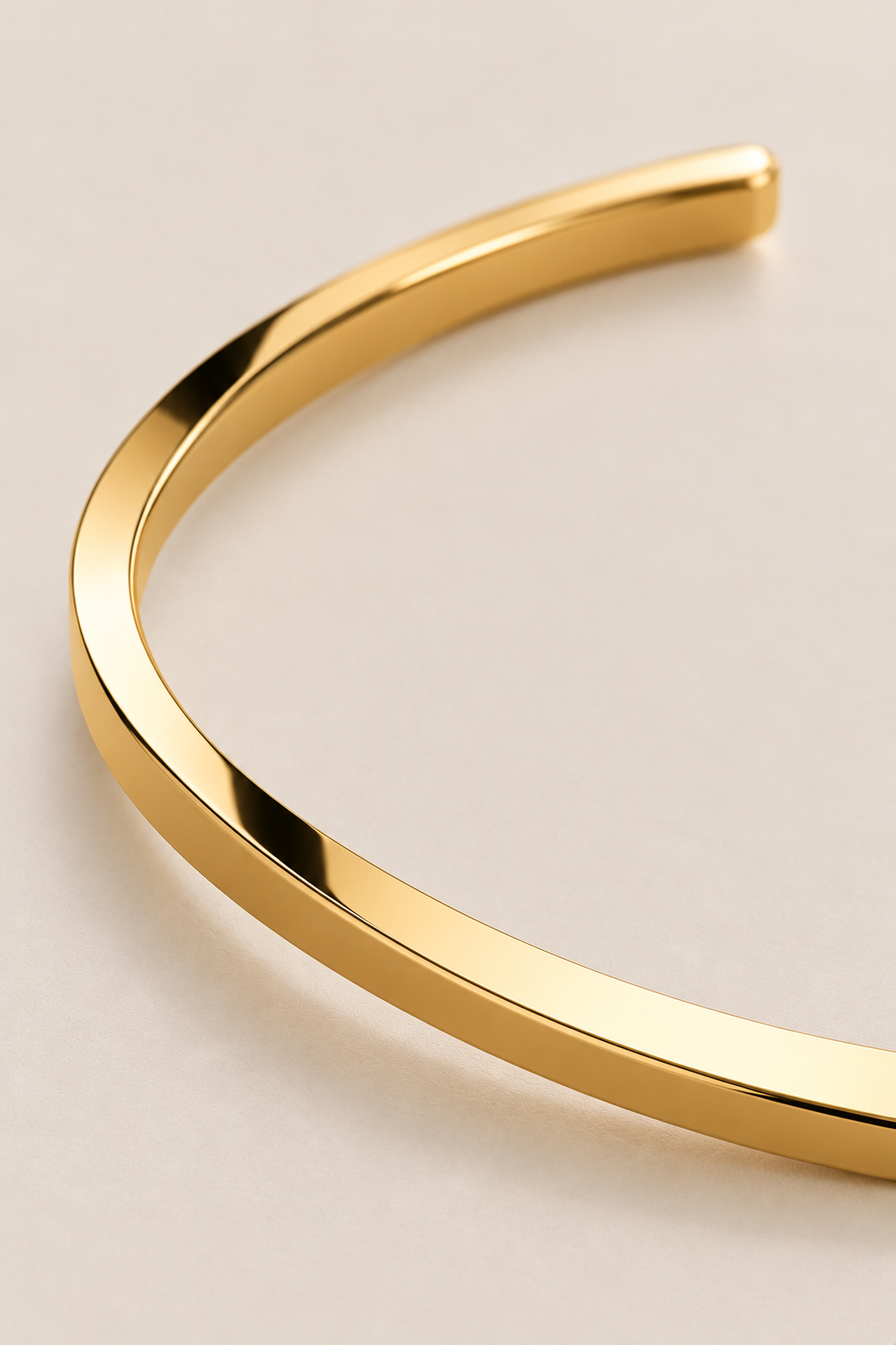 The Capri Slim Flat Gold Bracelet
