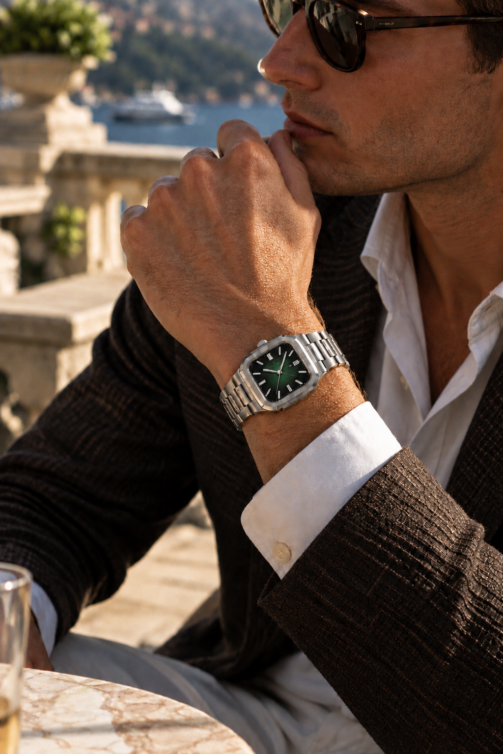 The Capri Silver/Green Watch