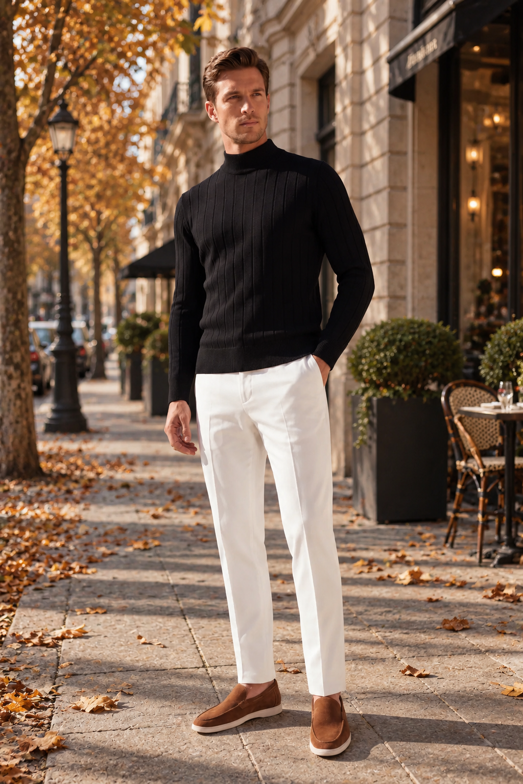The Bolzano Wool Black Turtleneck
