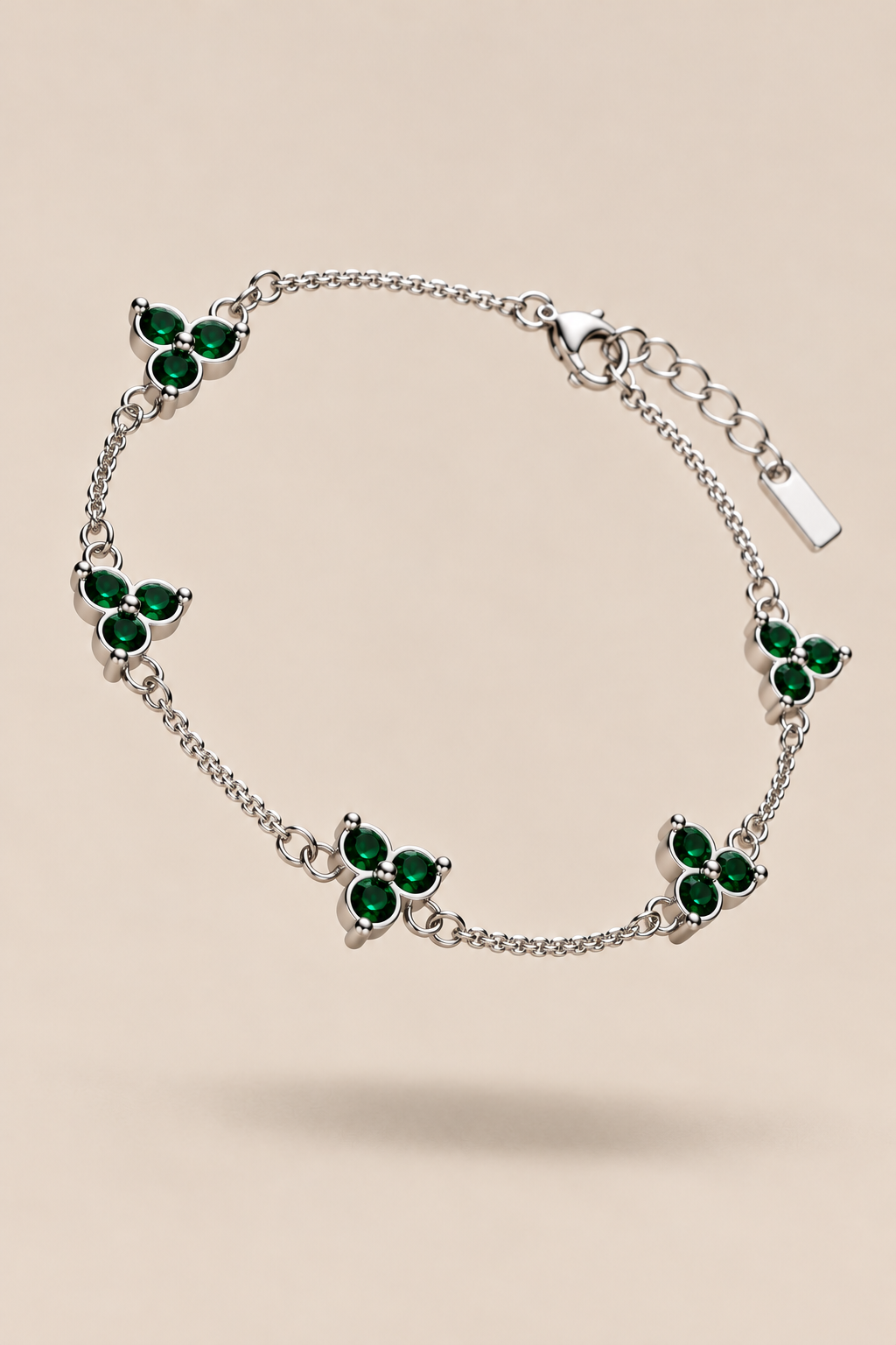 Das Fortuna-Armband in Grün/Silber