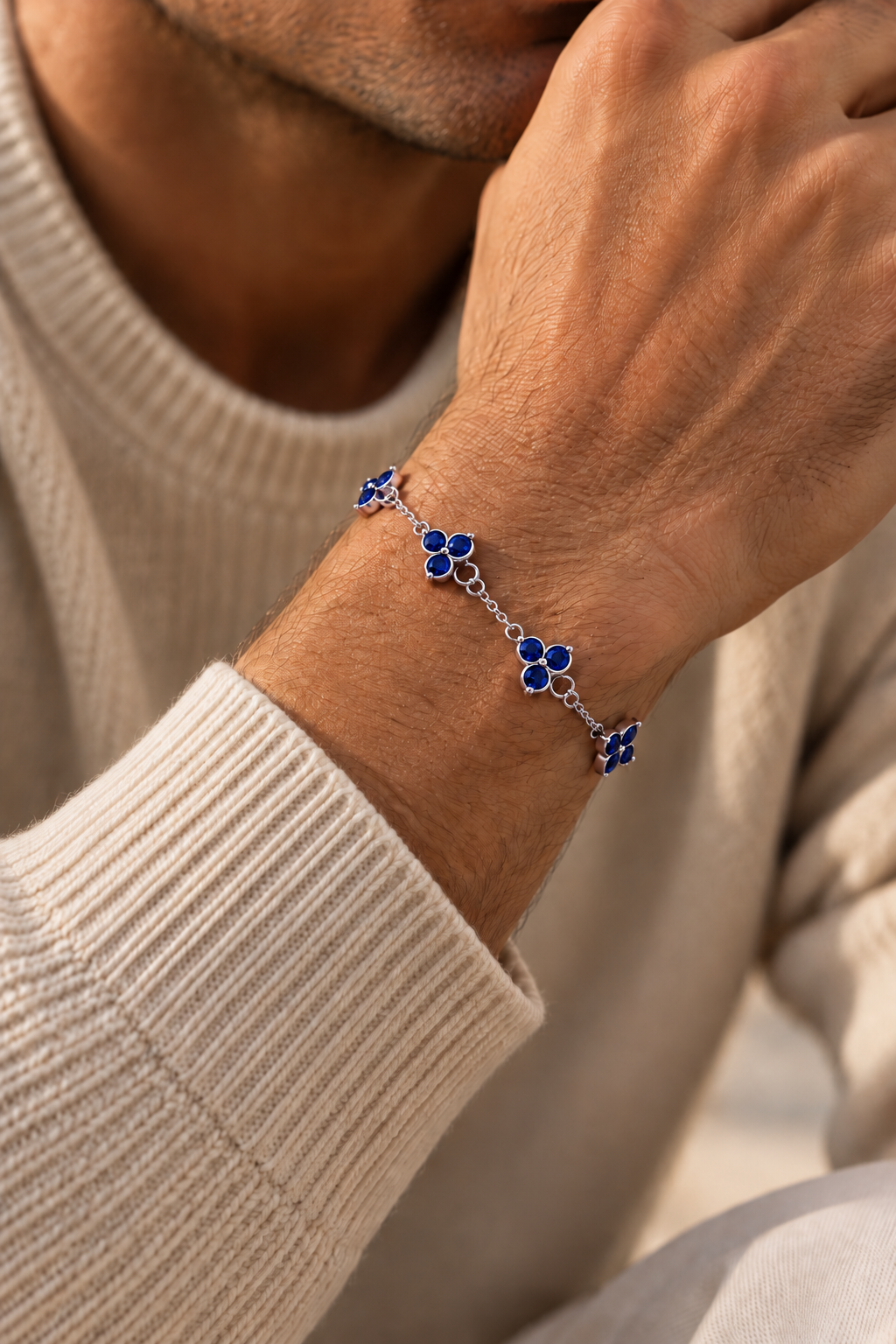 Das Fortuna-Armband in Blau/Silber