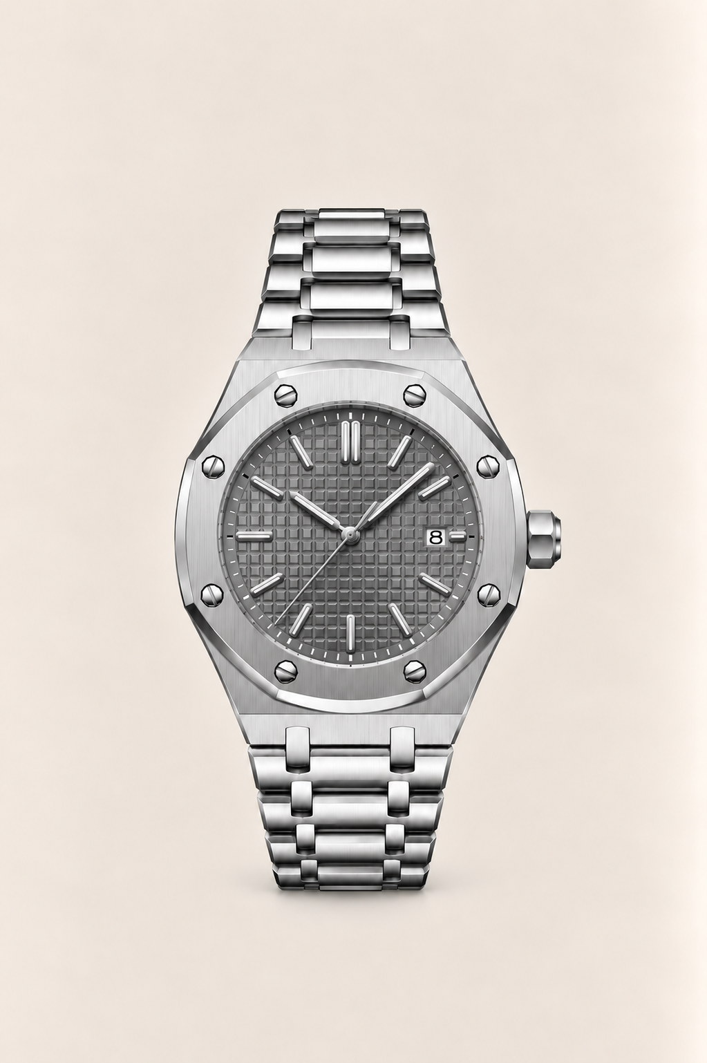 The Monaco Silver/Grey Watch