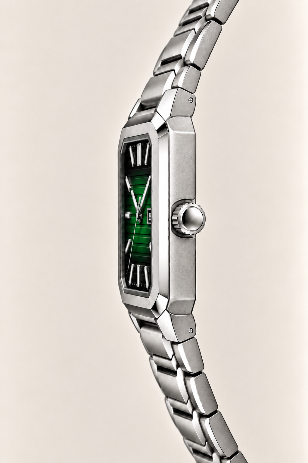The Capri Silver/Green Watch