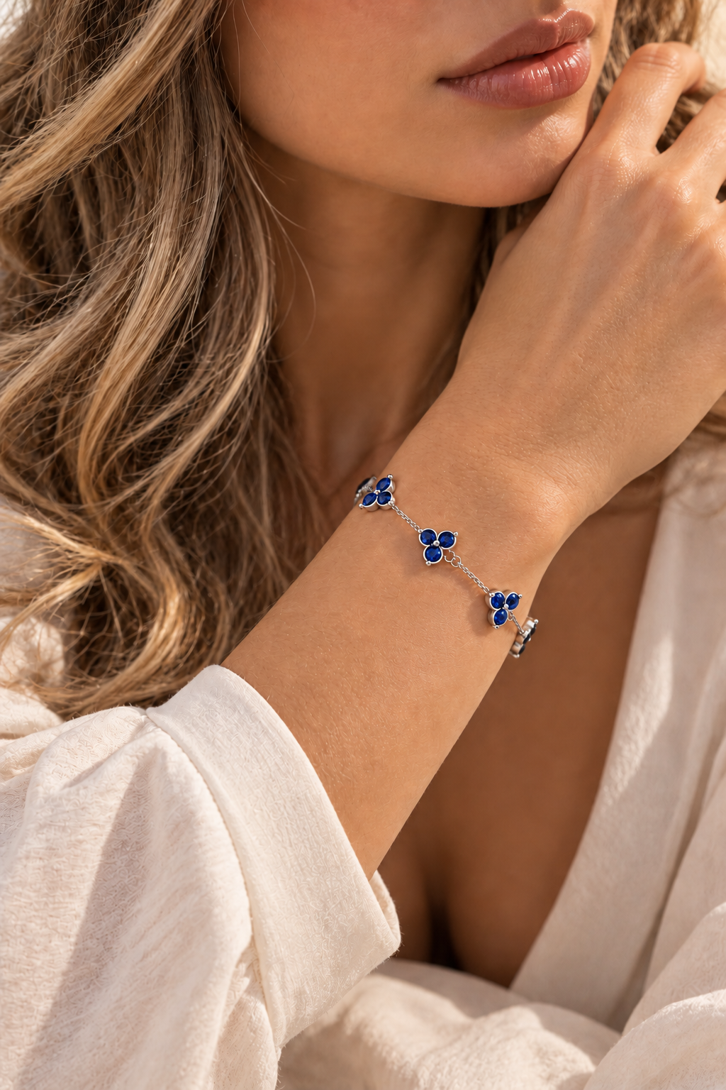 Das Fortuna-Armband in Blau/Silber