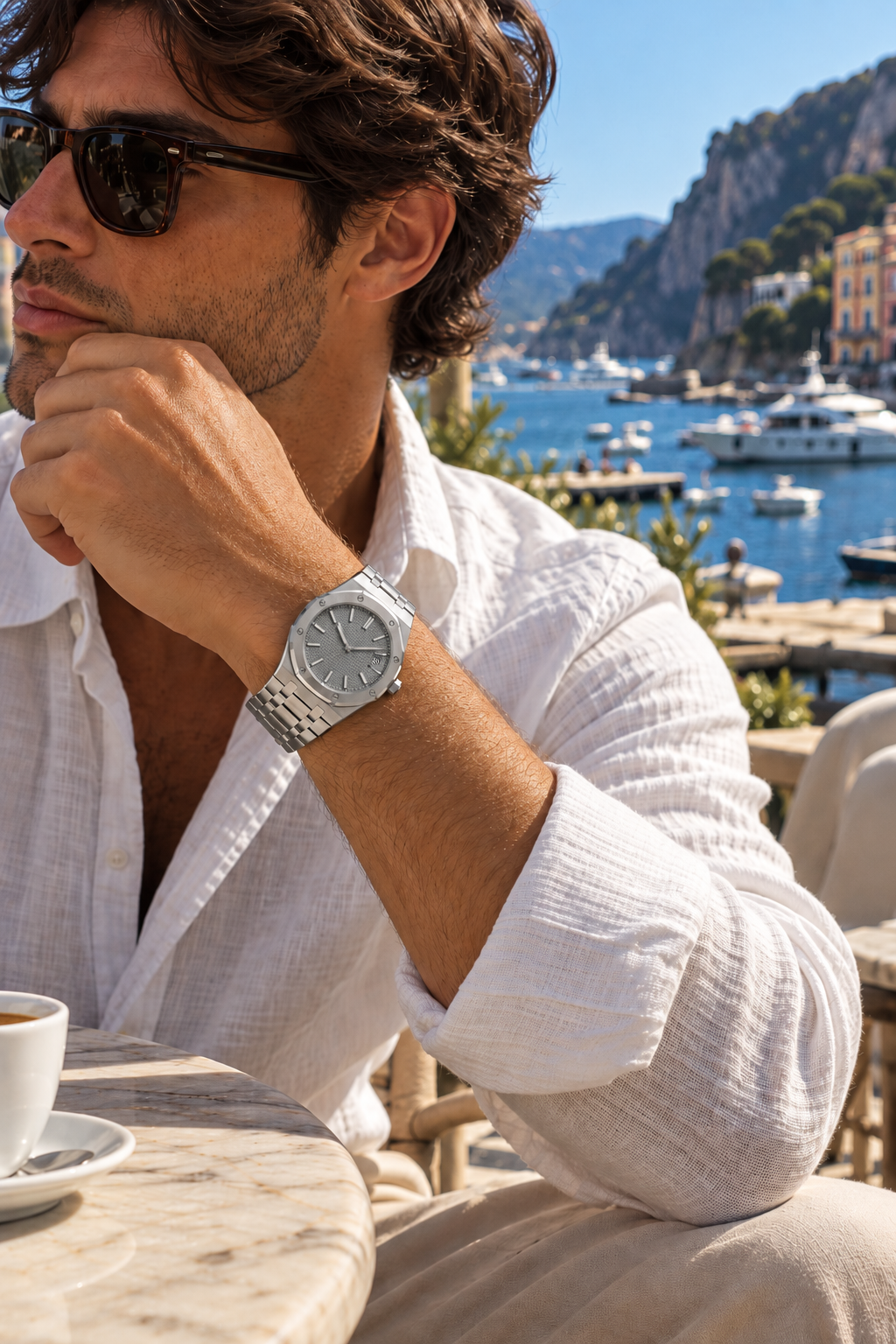 The Monaco Silver/Grey Watch