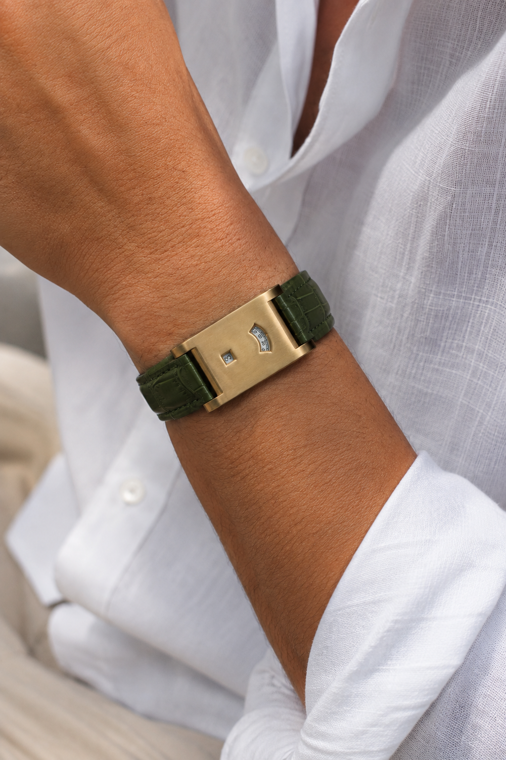 The Dolcevita Green/Gold Watch