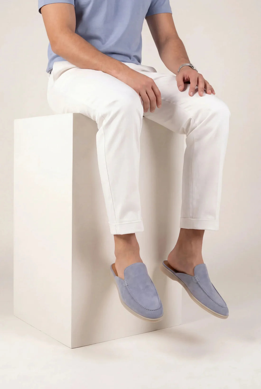 The Portofino Baby Blue Yacht Mule