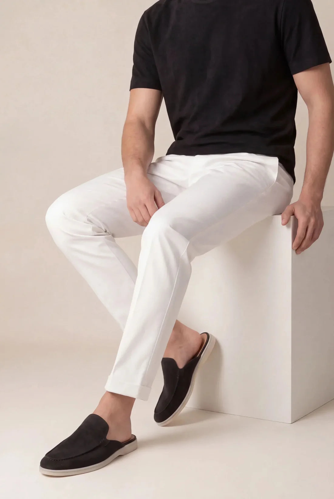The Portofino Black Yacht Mule