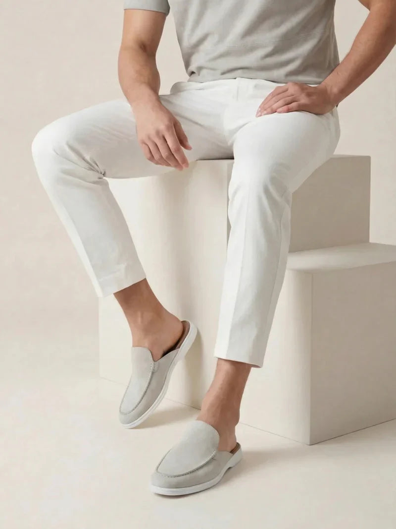 The Portofino White Yacht Mule
