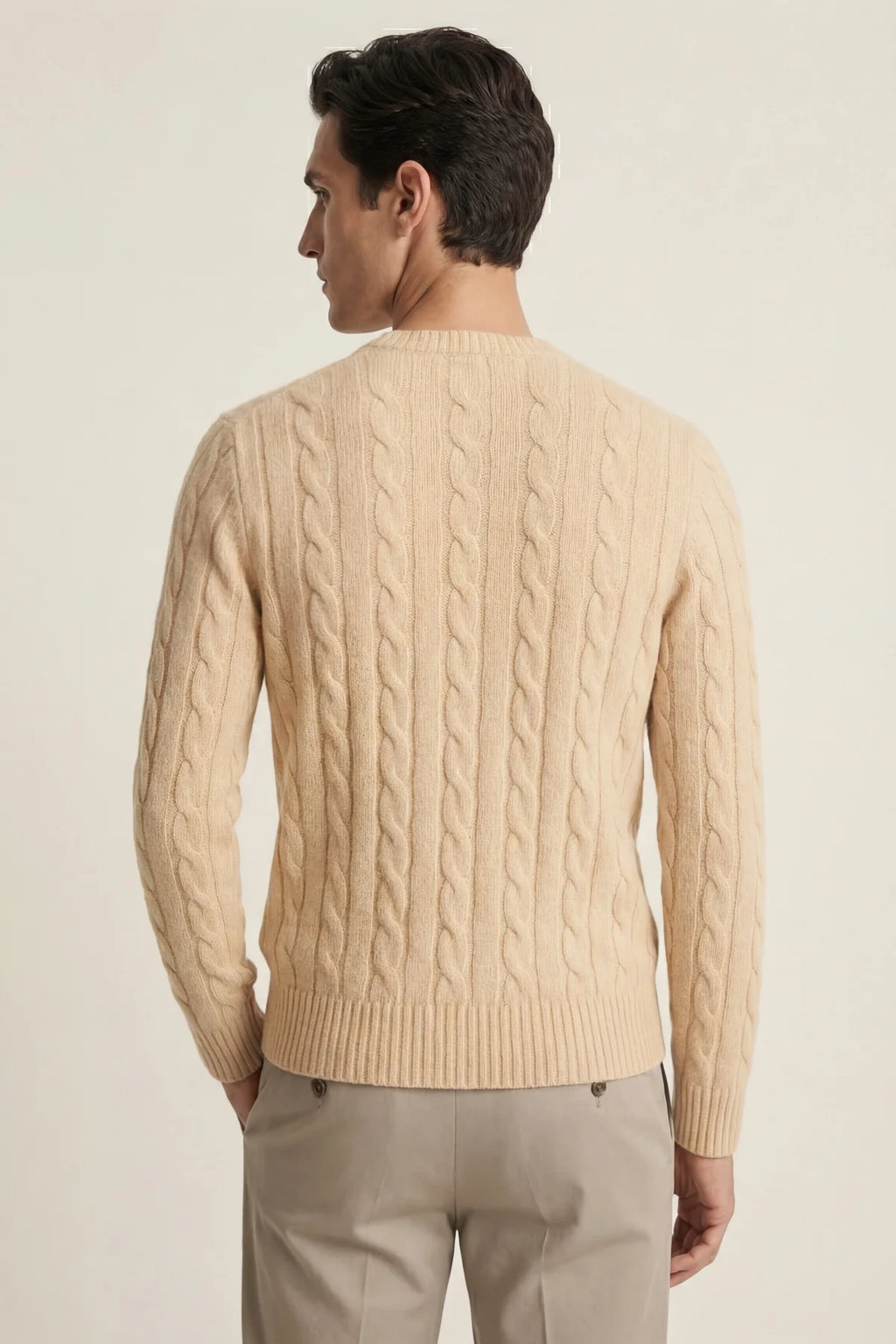 The Cortina Beige Cashmere Knit