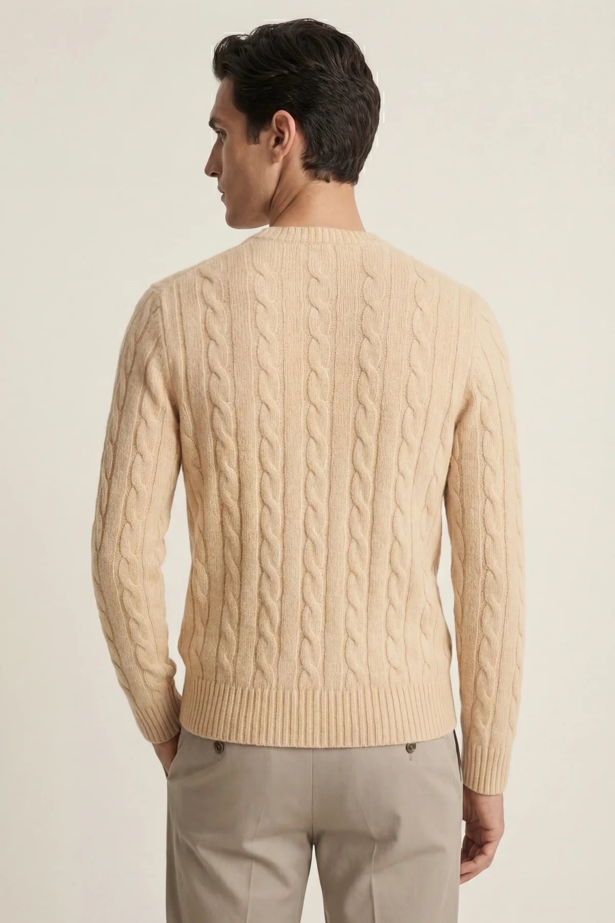 The Cortina Beige Cashmere Knit
