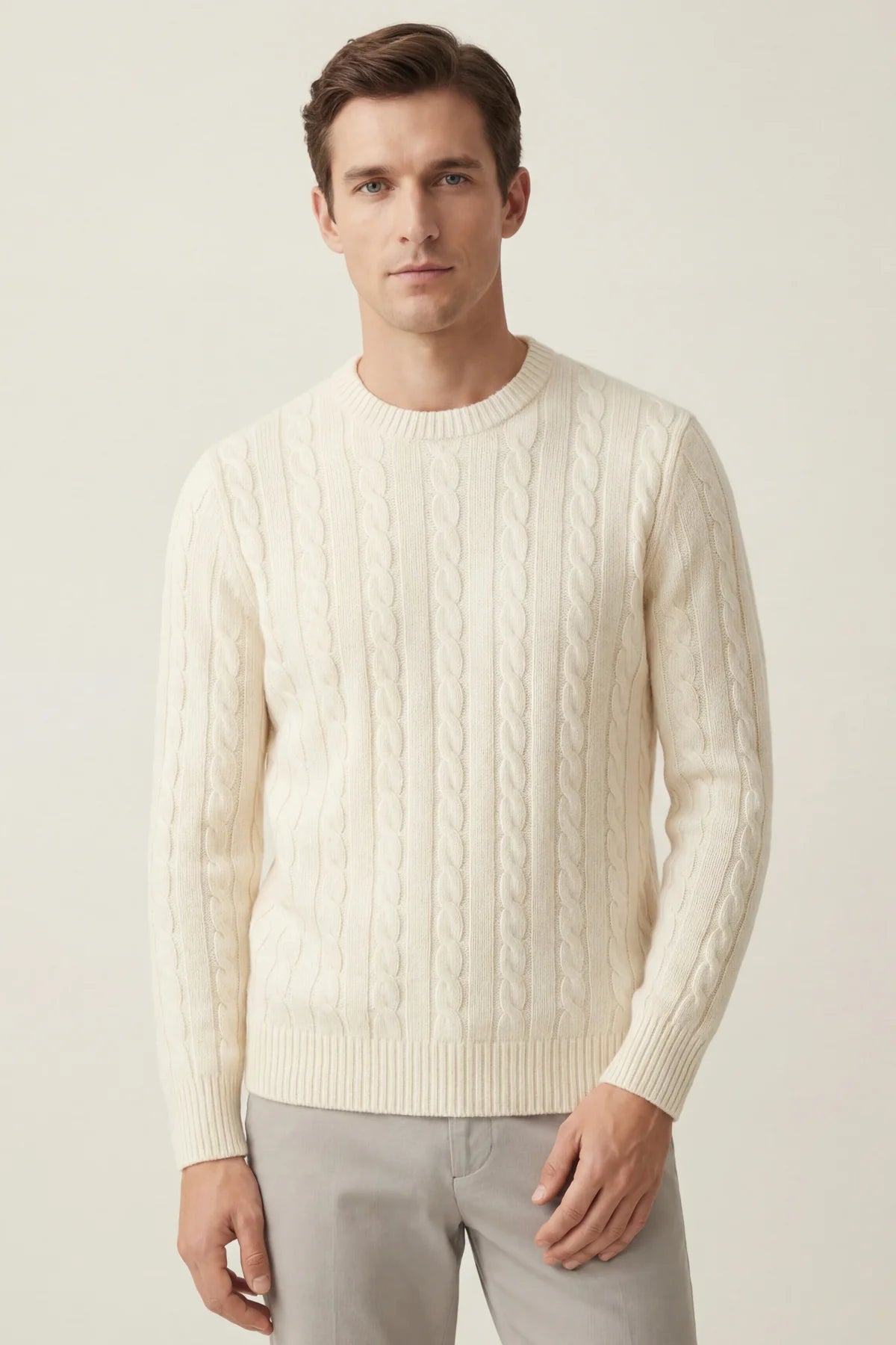 The Cortina White Cashmere Knit