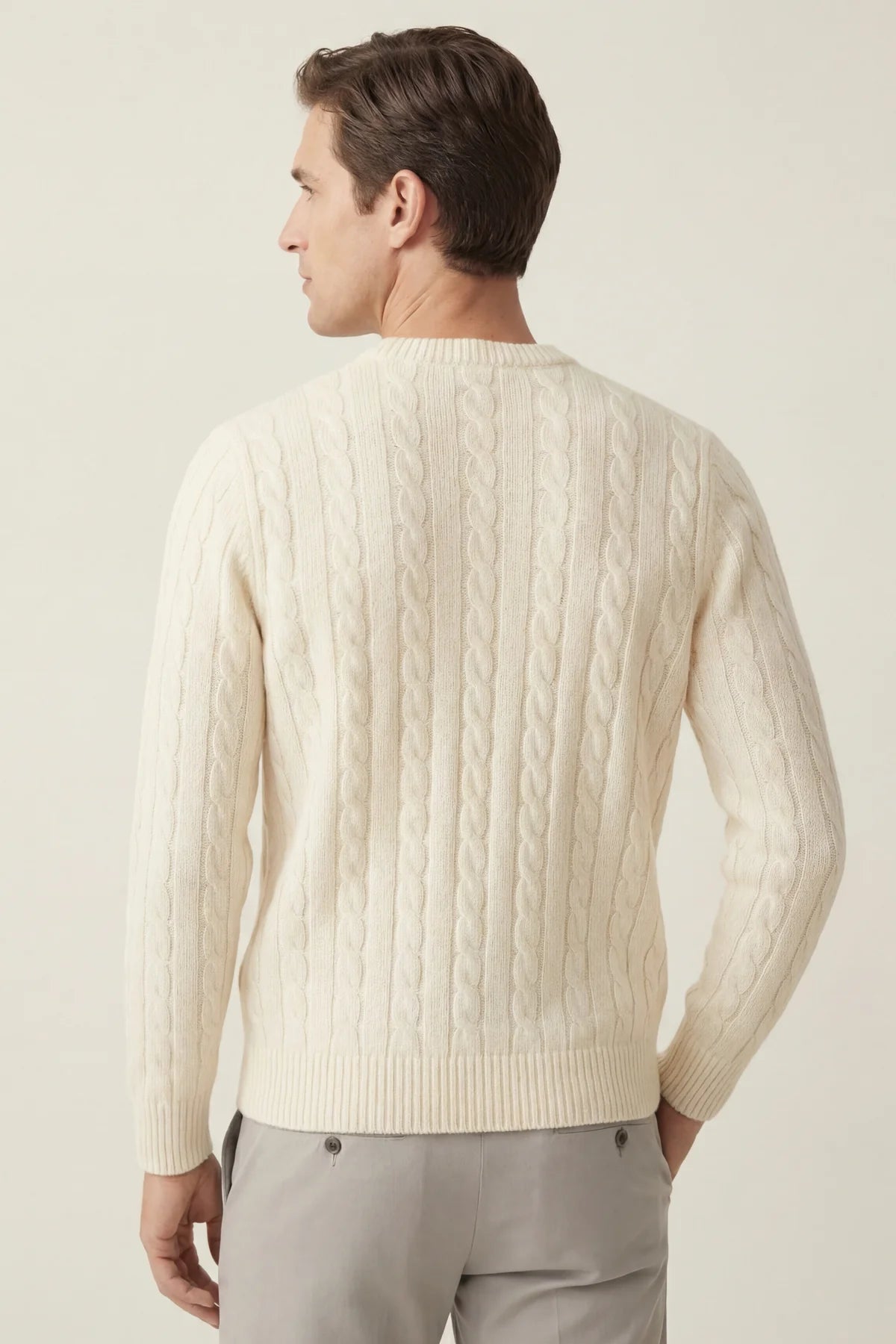 The Cortina White Cashmere Knit