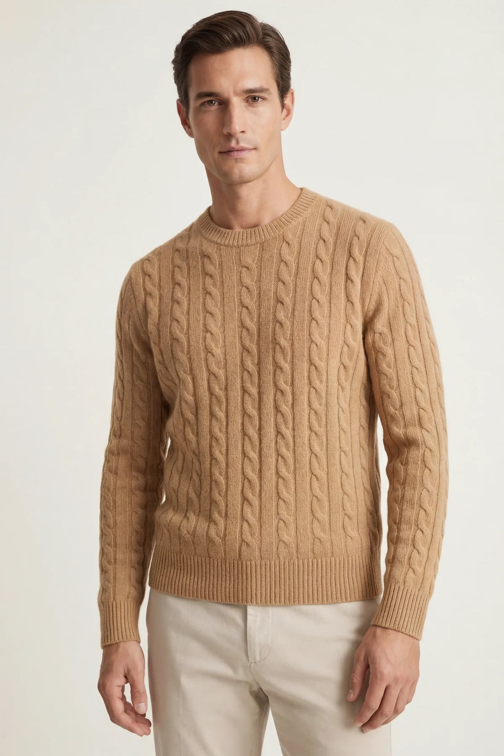 The Cortina Camel Cashmere Knit